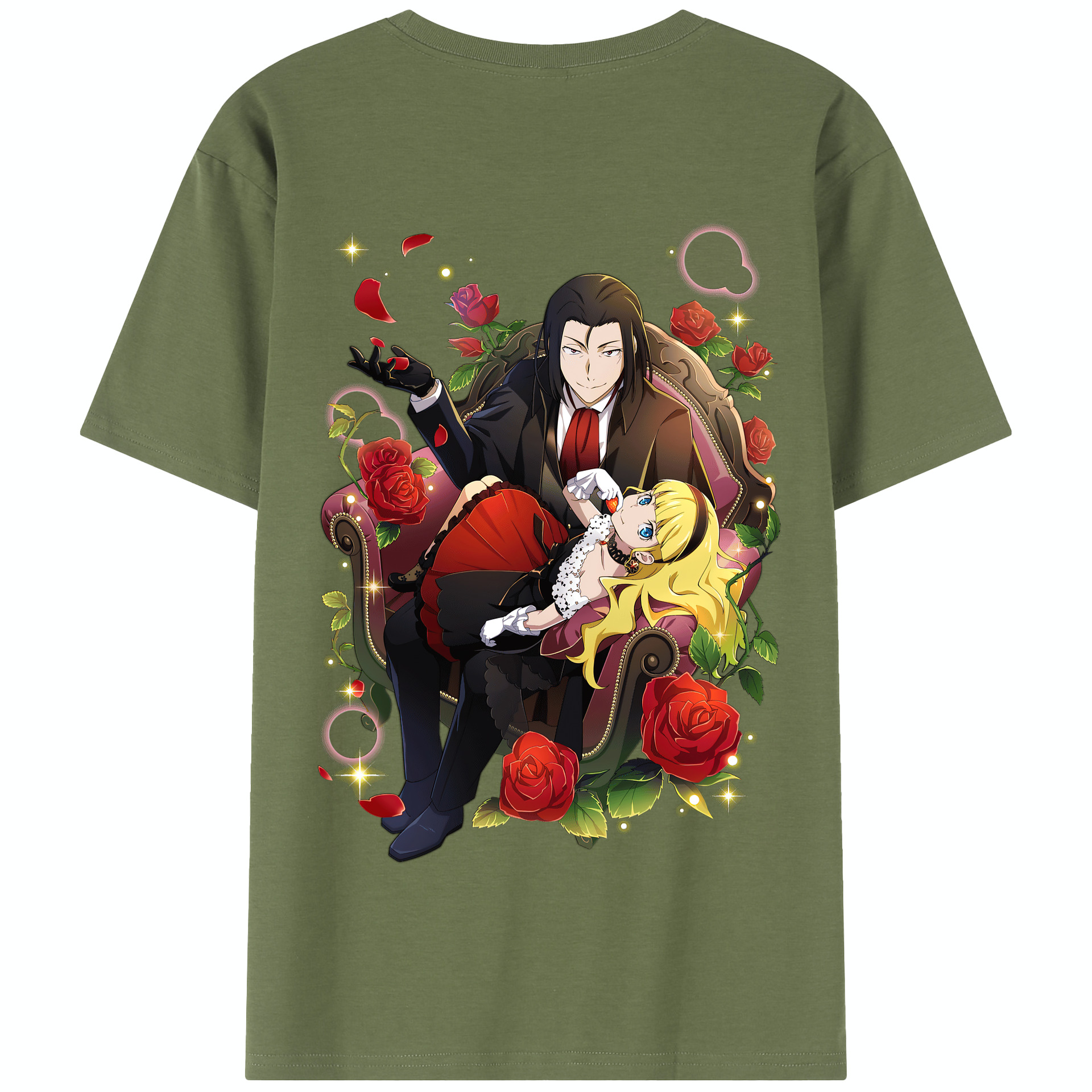（画像用） 文豪ストレイドッグス Bungo Stray Dogs 綿100％半袖Tシャツ（背面プリント）